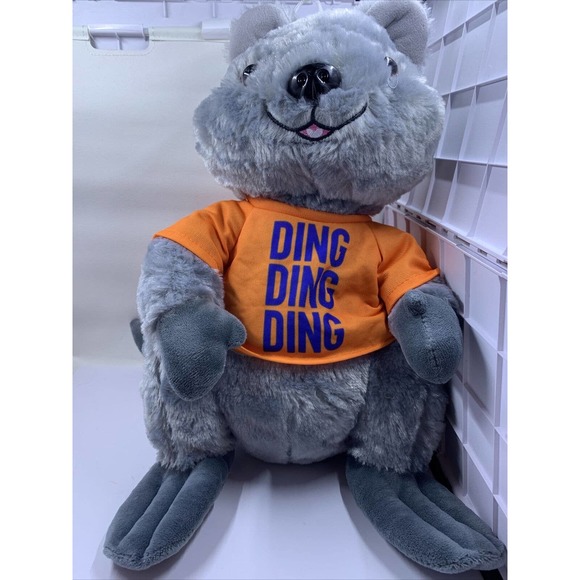 Dave And Busters Stuffed Animal Rat Plush Ding Ding Shirt 14 inch - Picture 1 of 5